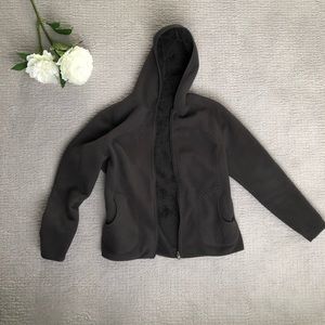 Dark Brown Basic, Cozy Zip-Up Hoodie